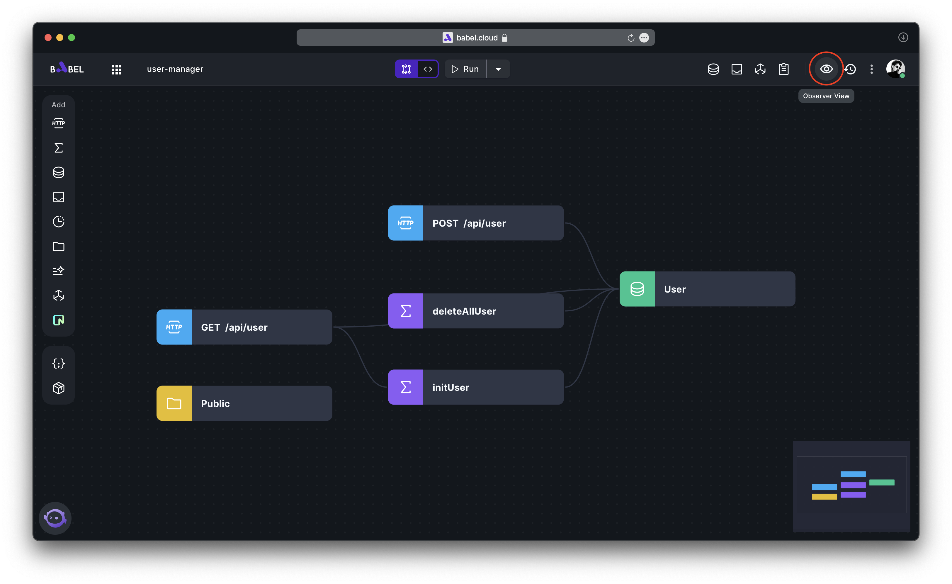 images of workspace -  click observer view